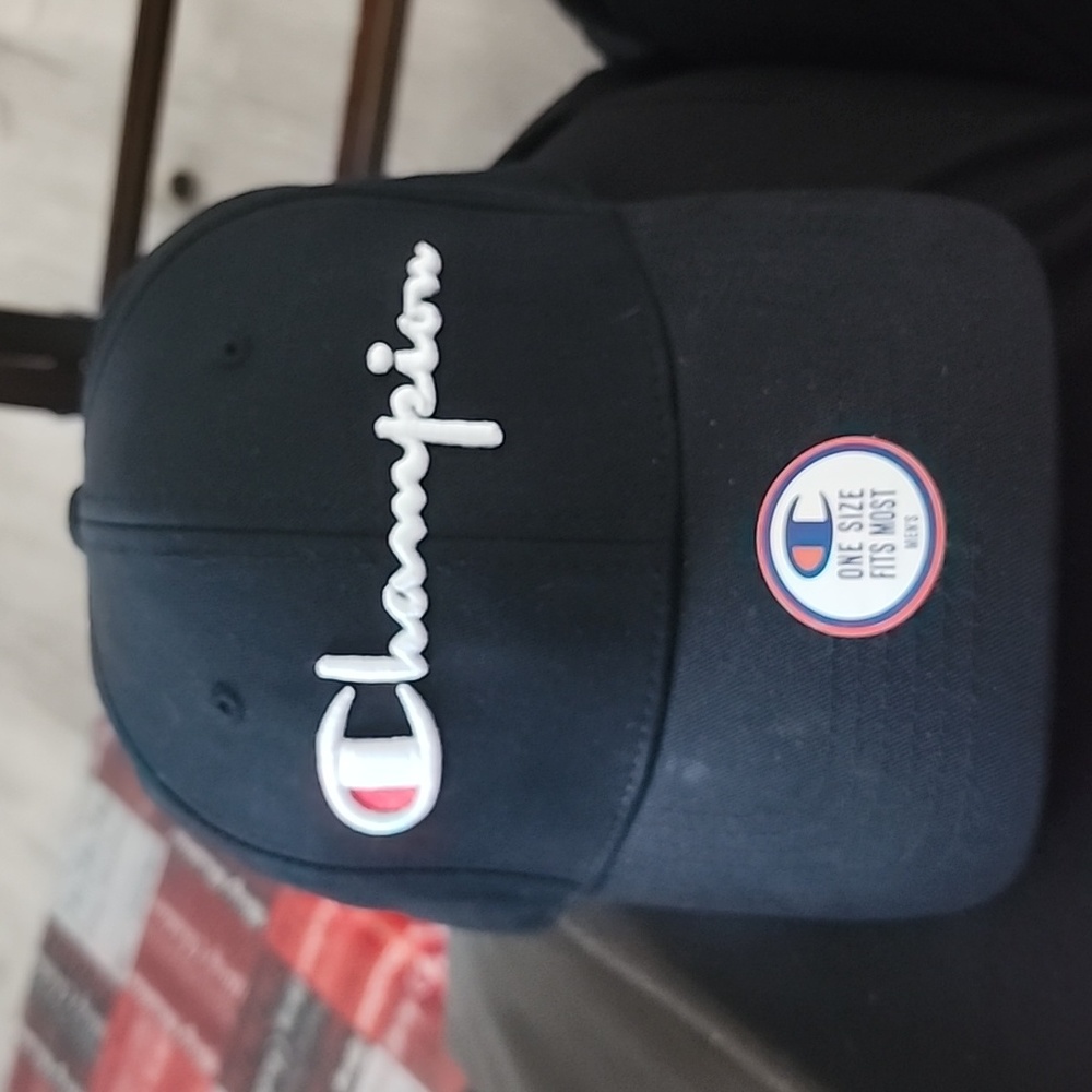 Champion black baseball cap OSFM